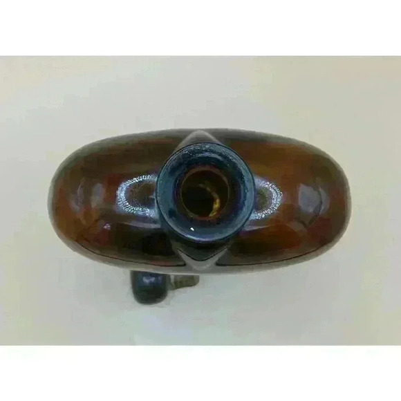 Vintage Paul Masson 8" Amber Brown Glass Heart Shaped Liquor Bottle Decanter - Picture 4 of 5